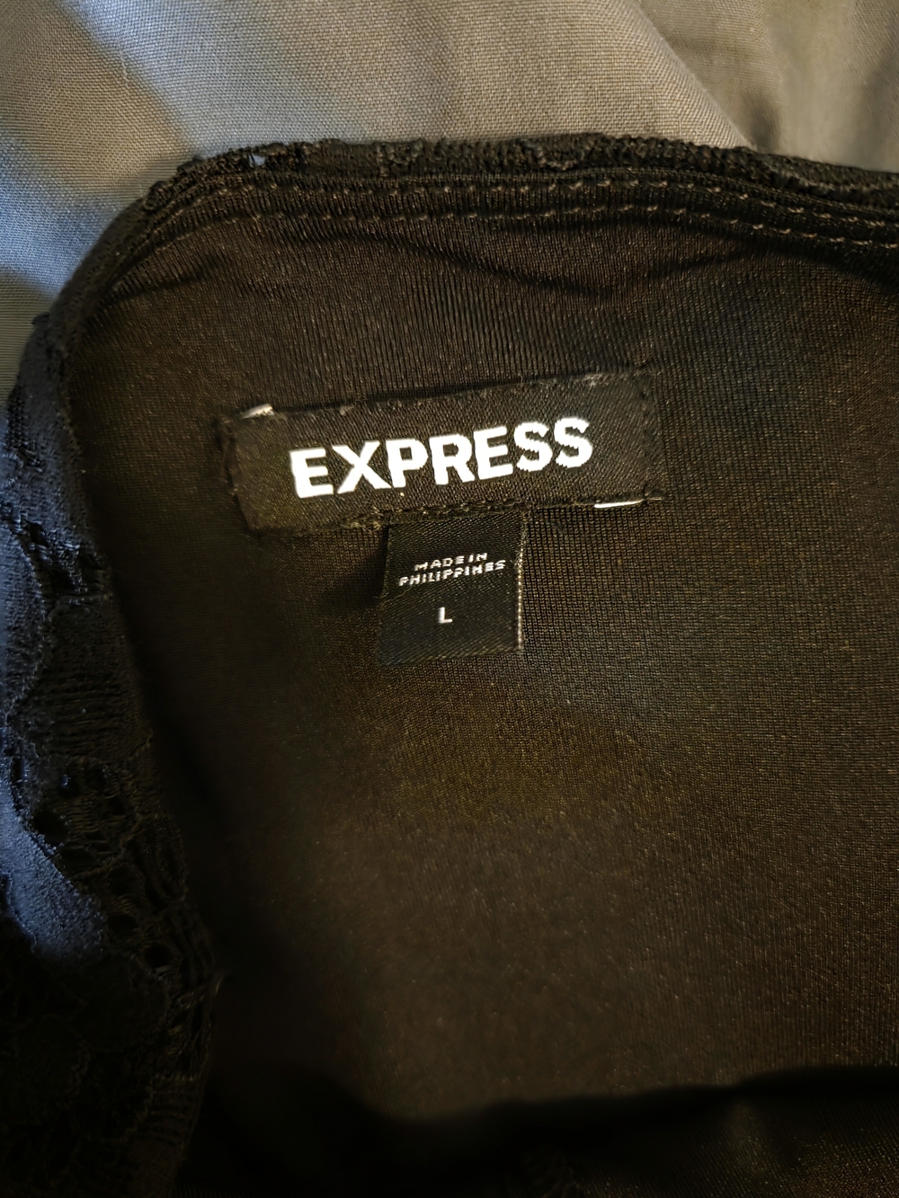 Express Black Lace Midi Dress with Spaghetti Straps - Picture 3 of 3